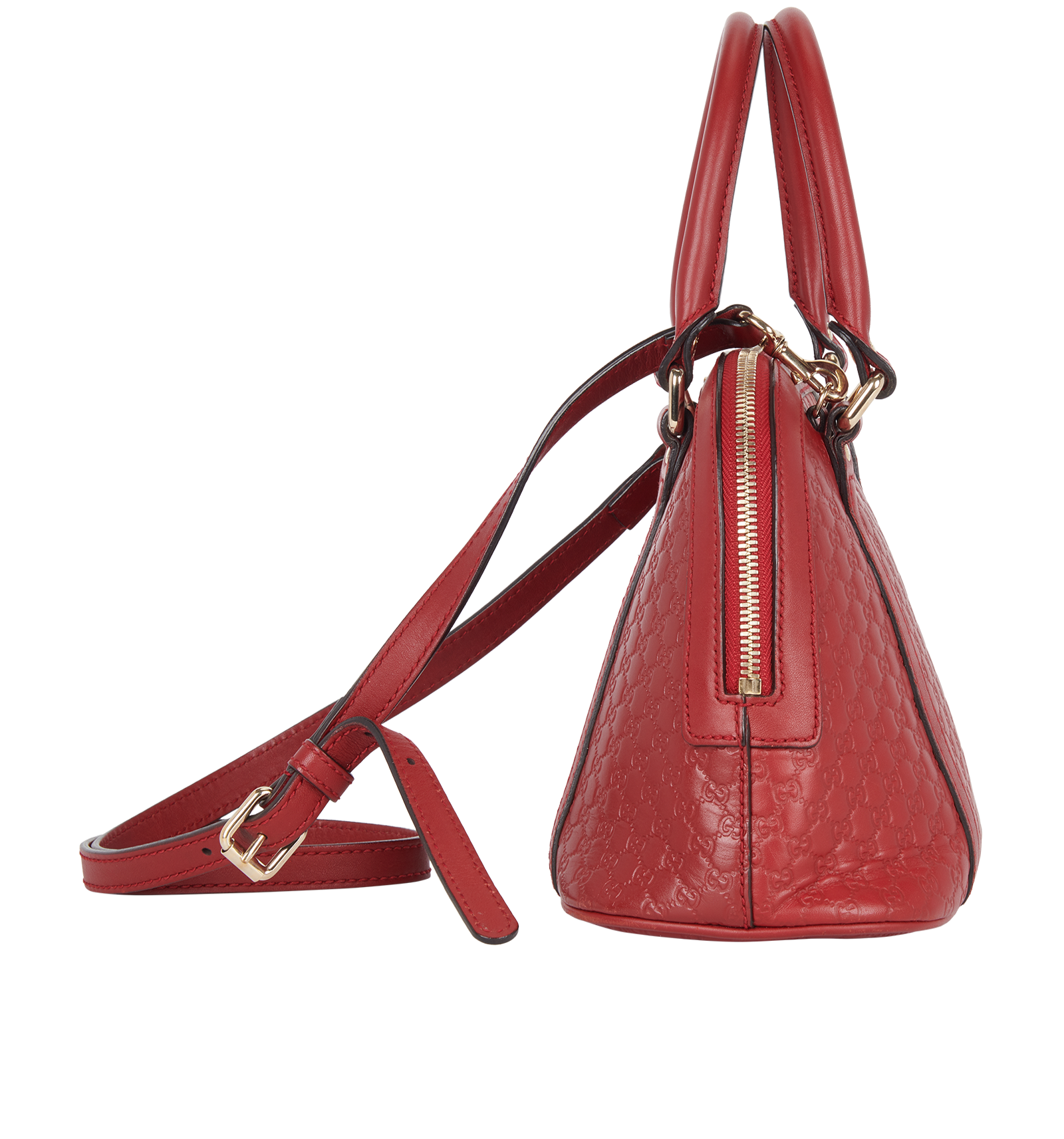Microguccissima Dome Bag, &pound;450, Handbags, Red, Leather, Bottom view